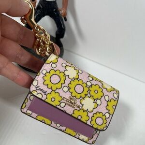 Coach Mini Klare Bag Charm With Blocked Floral Print NWT